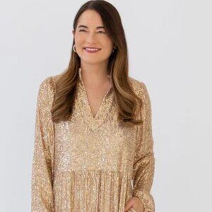 Sail to Sable x Style Charade Gold Sequin Dress
